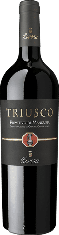 Free Shipping | Red wine Vinicola Rivera Triusco D.O.C. Primitivo di Manduria Italy Primitivo 75 cl