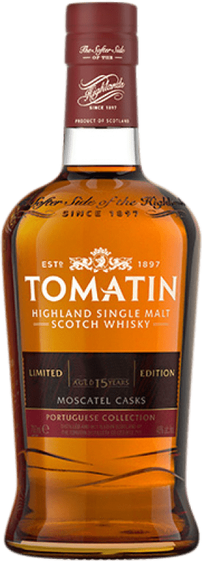 149,95 € | Whisky Single Malt Tomatin Moscatel Cask Colección Portuguesa Scotland United Kingdom 15 Years 70 cl