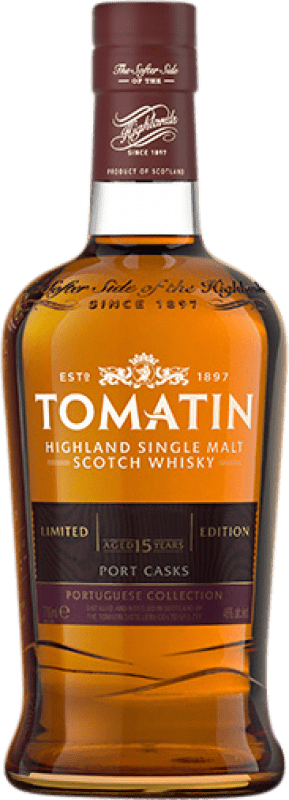 免费送货 | 威士忌单一麦芽威士忌 Tomatin Port Cask Colección Portuguesa 苏格兰 英国 15 岁 70 cl