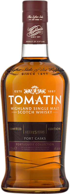 169,95 € Free Shipping | Whisky Single Malt Tomatin Port Cask Colección Portuguesa 15 Years