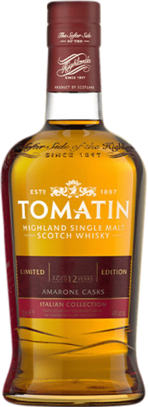 113,95 € | Single Malt Whisky Tomatin Amarone Cask Colección Italiana Schottland Großbritannien 12 Jahre 70 cl
