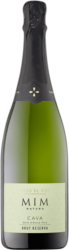 Free Shipping | White Sparkling Wine El Cep MIM Natura Brut Reserve — Aged D.O. Cava Catalonia Spain Macabeo, Xarel·lo, Chardonnay, Parellada 75 cl