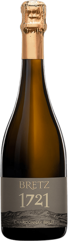 Бесплатная доставка | Белое игристое Bretz. 1721 Q.b.A. Rheinhessen Rheinhessen Германия Chardonnay 75 cl