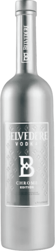 189,95 € Envio grátis | Vodca Belvedere Chrome Edition Garrafa Pequena 16 cl