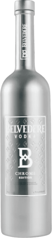 167,95 € Envio grátis | Vodka Belvedere Chrome Edition Garrafa Pequena 16 cl