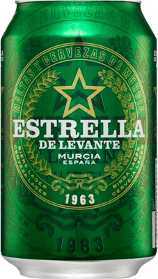 ビール 24個入りボックス Estrella de Levante アルミ缶 33 cl