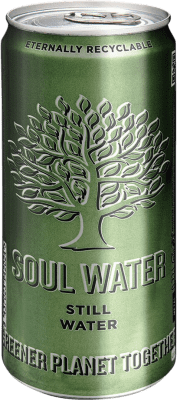 Free Shipping | 24 units box Water Menno Koopmans Soul Water Still Balearic Islands Spain Can 33 cl