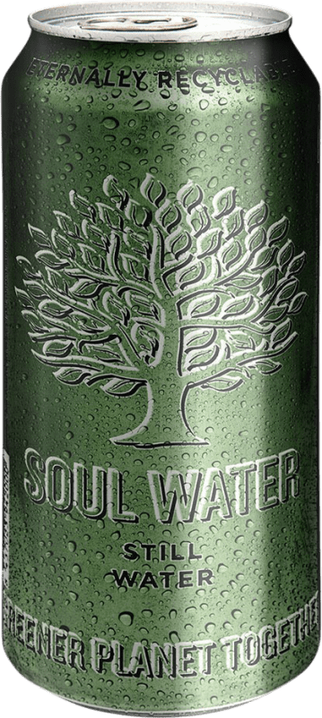8,95 € | Коробка из 12 единиц Вода Menno Koopmans Soul Still Mineral Natural — Природная минеральная Балеарские острова Испания Жестяная банка 50 cl