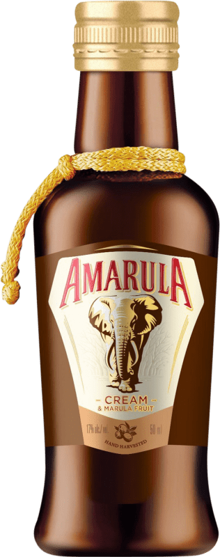 Spedizione Gratuita | Crema di Liquore Amarula Sud Africa Bottiglia Miniatura 5 cl