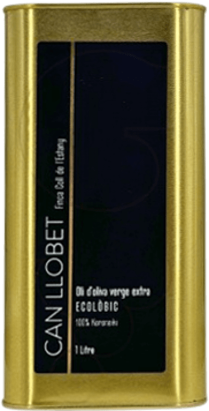 Free Shipping | Olive Oil Can Llobet Ecológic Spain Koroneiki Special Tin 1 L