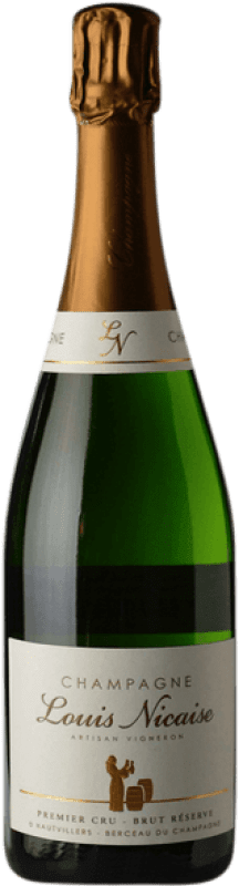 Kostenloser Versand | Weißwein Louis Nicaise Brut — Herb Große Reserve — Lange Reifung A.O.C. Champagne Champagner Frankreich 75 cl
