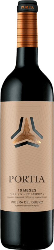 免费送货 | 红酒 Portia Selección de Barricas 10 Meses 橡木 D.O. Ribera del Duero 卡斯蒂利亚莱昂 西班牙 75 cl