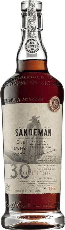 Free Shipping | Fortified wine Sandeman Porto I.G. Porto Porto Portugal Tempranillo, Touriga Nacional, Tinta Amarela, Tinta Cão, Tinta Barroca 30 Years 75 cl