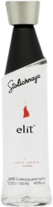 3,95 € Spedizione Gratuita | Vodka Stolichnaya Elit Bottiglia Miniatura 5 cl