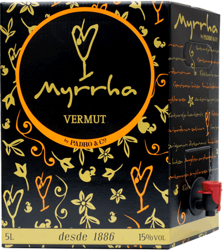 38,95 € Kostenloser Versand | Wermut Padró Myrrha Blanc — Weißer Bag in Box 5 L