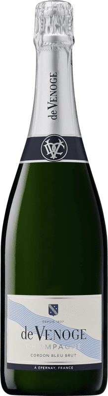 66,95 € Envio grátis | Espumante branco De Venoge Cordon Bleu Brut A.O.C. Champagne Garrafa Magnum 1,5 L