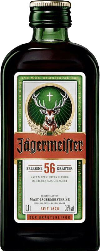 Envoi gratuit | Boîte de 12 unités Liqueur aux herbes Mast Jägermeister Allemagne Bouteille Miniature 10 cl