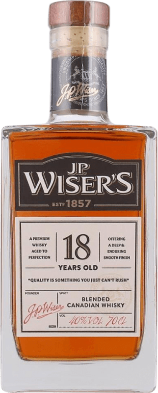 Envoi gratuit | Blended Whisky J.P. Wisers Canada 18 Ans 70 cl