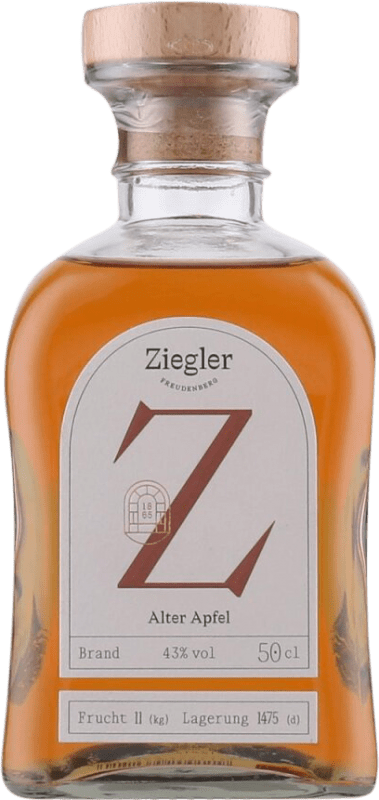 Envio grátis | Aguardente Orujo Ziegler Alter Apfel Alemanha Garrafa Medium 50 cl