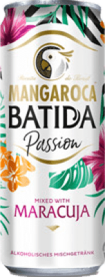 Free Shipping | 12 units box Soft Drinks & Mixers Mangaroca Batida Passion Brazil Can 25 cl