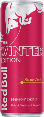 Free Shipping | 24 units box Soft Drinks & Mixers Red Bull Energy Drink Birne-Zimt The Winter Edition Austria Can 25 cl