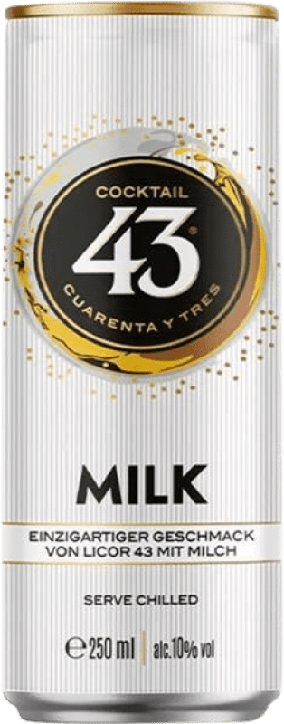 31,95 € Envio grátis | Caixa de 12 unidades Mixer Licor 43 Cocktail Milk PreMix Garrafa Pequena 25 cl