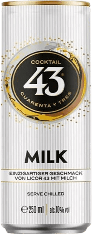 35,95 € Envio grátis | Caixa de 12 unidades Refrescos e Mixers Licor 43 Cocktail Milk PreMix Garrafa Pequena 25 cl