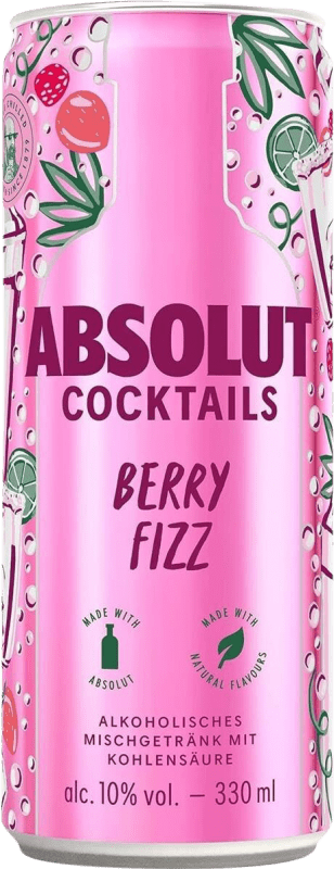 Free Shipping | Soft Drinks & Mixers Absolut Cocktails Berry Fizz Sweden Can 33 cl