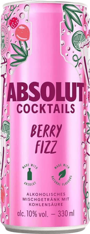送料無料 | ミキサー Absolut Fizz Cocktail — カクテル スウェーデン 缶 33 cl Berries — ベリー, Vodka — ウォッカ