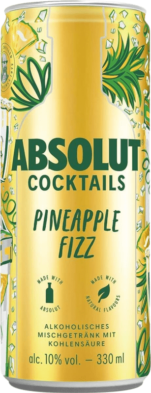 Free Shipping | Soft Drinks & Mixers Absolut Cocktails Pineapple Fizz Sweden Can 33 cl