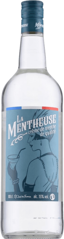 Envío gratis | Crema de Licor La Mentheuse. Menthe de Qualité Apéritif Francia 1 L