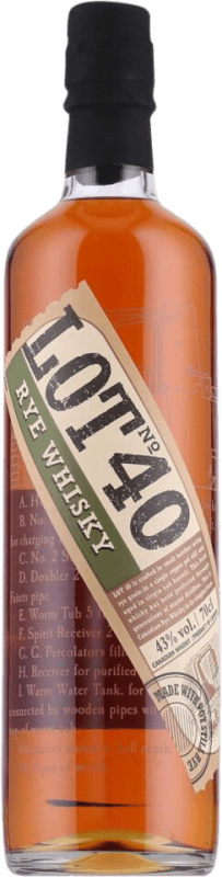 Kostenloser Versand | Whiskey Blended Lot 40. Rye Kanada 70 cl