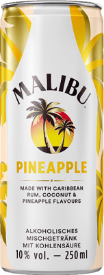 饮料和搅拌机 盒装12个 Malibu Malibu Rum & Pineapple 铝罐 25 cl