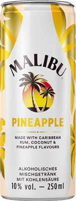 21,95 € | Коробка из 12 единиц Напитки и миксеры Malibu Rum & Pineapple Барбадос Банка 25 cl