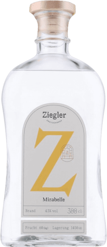 654,95 € Envoi gratuit | Eau-de-vie Ziegler Mirabelle Bouteille Spéciale 3 L