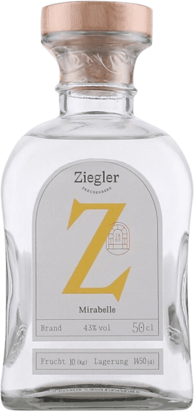 Envoi gratuit | Eau-de-vie Ziegler Mirabelle Allemagne Bouteille Medium 50 cl