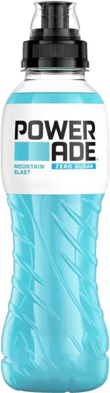 Free Shipping | 12 units box Soft Drinks & Mixers Powerade Mountain Blast Zero Germany Medium Bottle 50 cl