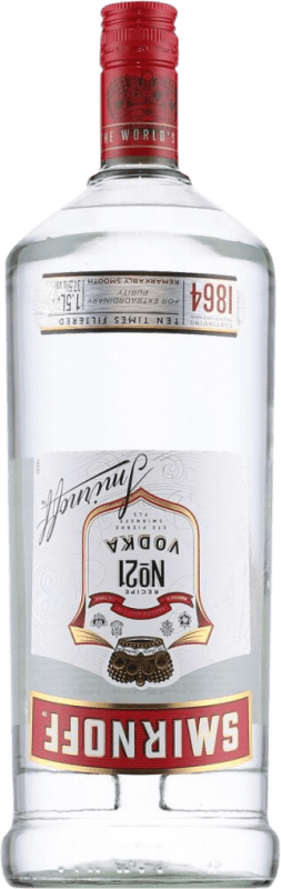 32,95 € Spedizione Gratuita | Vodka Smirnoff Nº 21 Bottiglia Speciale 1,5 L