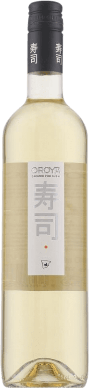 Envío gratis | Vino blanco Oroya. Blanco Sushi Seco España Macabeo, Airén, Moscatel 75 cl