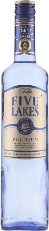 Free Shipping | Vodka Five Lakes Premium Kazakhstan Medium Bottle 50 cl