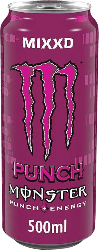 Envio grátis | Caixa de 12 unidades Refrescos e Mixers Monster Energy Punch Mixxd Irlanda Garrafa Medium 50 cl