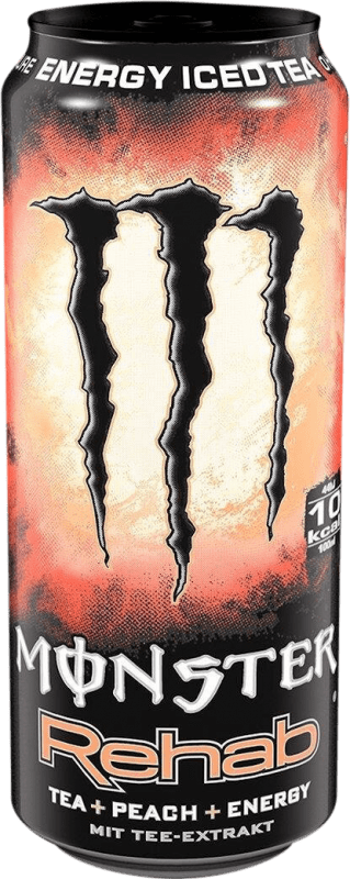 1,95 € Kostenloser Versand | Energydrink Monster Energy Rehab Medium-Flasche 50 cl Peach — Pfirsich, Tea — Tee