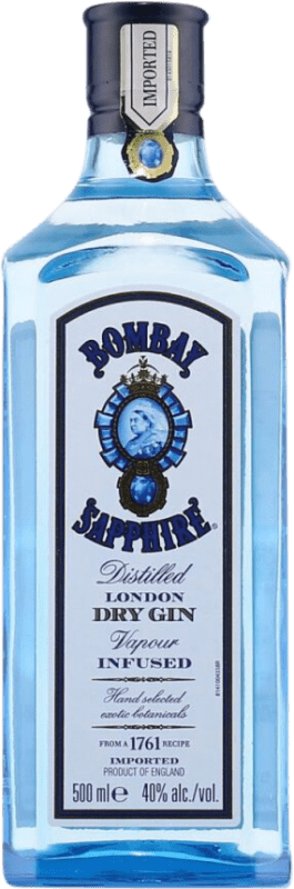 24,95 € 免费送货 | 金酒 Bombay Sapphire London Dry Gin 瓶子 Medium 50 cl