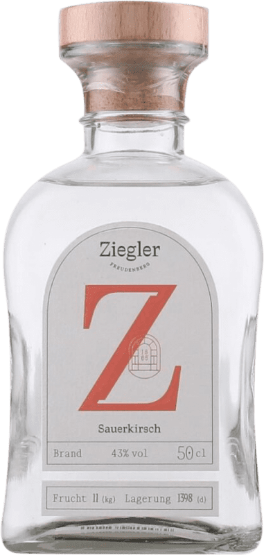 Envio grátis | Aguardente Orujo Ziegler Sauerkirsch Alemanha Garrafa Medium 50 cl