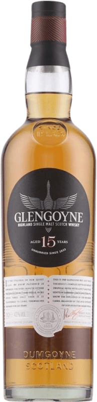 免费送货 | 威士忌单一麦芽威士忌 Glengoyne Scotch 高地 英国 15 岁 70 cl