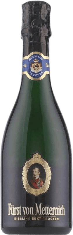 Envio grátis | Espumante branco Fürst von Metternich Sekt Seco Alemanha Riesling Meia Garrafa 37 cl