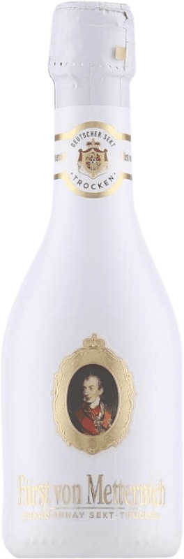 Kostenloser Versand | Weißer Sekt Fürst von Metternich Sekt Trocken Deutschland Chardonnay Kleine Flasche 20 cl