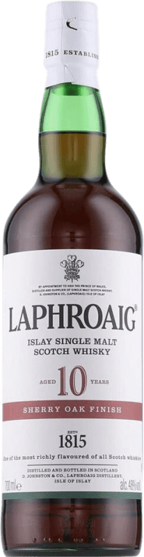 免费送货 | 威士忌单一麦芽威士忌 Laphroaig Sherry Oak Finish 艾莱 英国 10 岁 70 cl