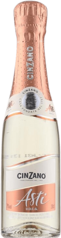 5,95 € Spedizione Gratuita | Spumante bianco Cinzano Spumante D.O.C.G. Asti Piccola Bottiglia 20 cl