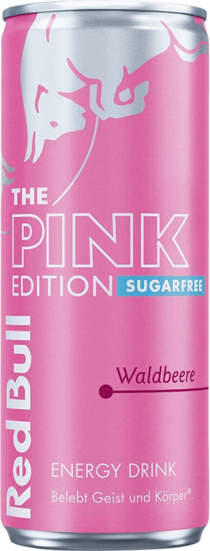 Envio grátis | Caixa de 24 unidades Refrescos e Mixers Red Bull Energy Drink Waldbeere Sugarfree The Spring Edition Áustria Lata 25 cl